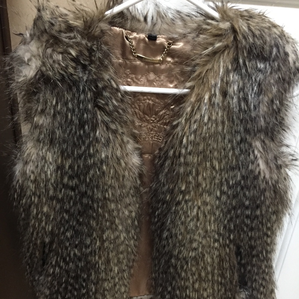 Express Women's Faux Fur Vest - Size XS